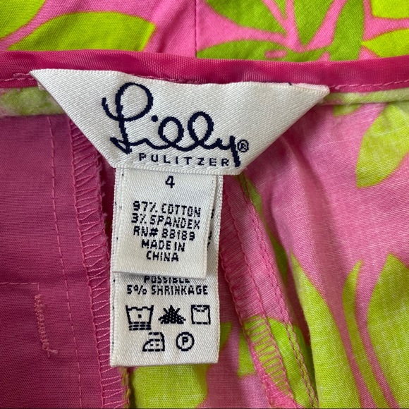 Lilly Pulitzer pink, green floral capris - Picture 10 of 10